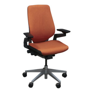 Steelcase Gesture Used Task Chair w Lumbar, Orange Line Pattern