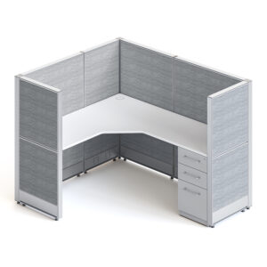 goSIT 5x6 Mid-Size Cubicle | 54" Panels | All Fabric