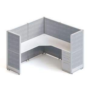 goSIT 6x6 Mid-Size Cubicle | 54" Panels | All Fabric