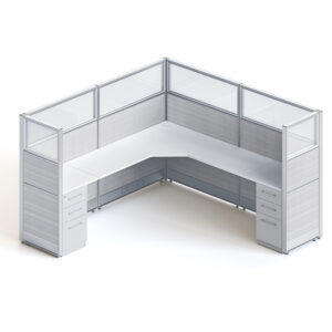 goSIT 8x8 Manager Cubicle with 60" Panels – Fabric & Glass