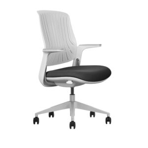 Echo by goSIT Mid Back PU Leather Work Chair, Black