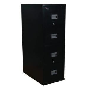 FireKing Patriot Used Letter 4 Drawer Vertical File Cabinet, Black