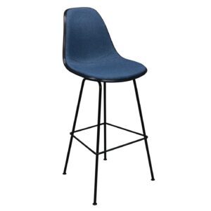 Herman Miller Eames Used Molded Plastic Stool, Blue and Black