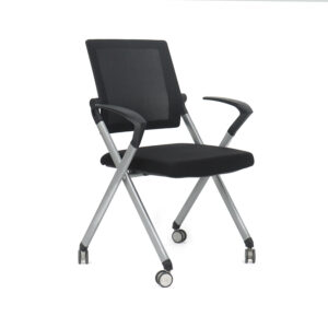 Jetty by goSIT Mesh Back Nesting Chair, Black
