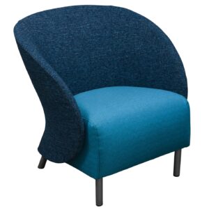 Keilhauer Used Two-Tone Lounge Chair, Blue Bird and Splash