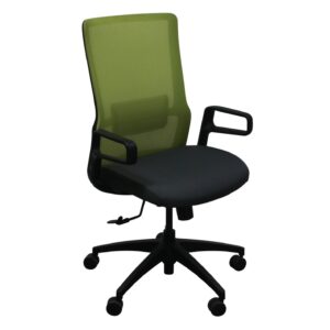 SitOnIt Novo Used Green Mesh Back Chair, Gray Seat