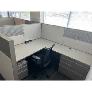 Steelcase Answer 7x6 Used Cubicle, Gray