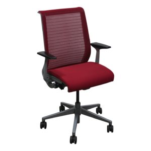 Steelcase Think Used Conference Chair w Platinum Frame, Red