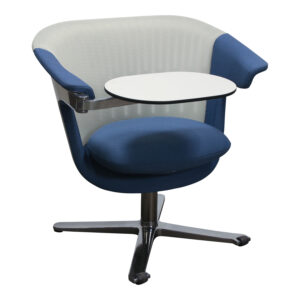 Steelcase i2i Used Off-White Mesh Lounge Chair with Tablet, Blue