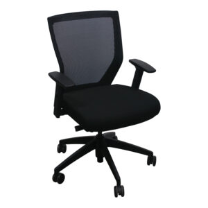 Via Run II Used Mesh Back Task Chair, Black