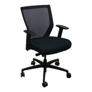 Via Run II Used Mesh Back Task Chair, Black Square Pattern