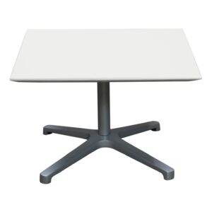 27 In Round Used Square Coffee Table, White