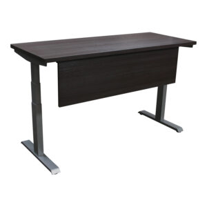 Allsteel Used 24x59 In Adjustable Height Laminate Table Desk w Modesty Panel, Gray