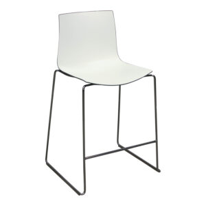 Arper Catifa 46 Used Stack Counter Stool, White and Gray