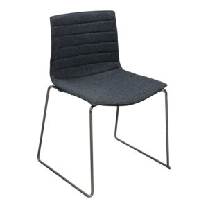 Arper Catifa 46 Used Stack Chair w Sled Base, Gray