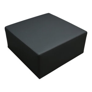 Blu Dot Used PU Leather Ottoman, Gray