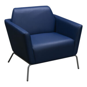 Encore Seating Used PU Leather Club Chair, Blue