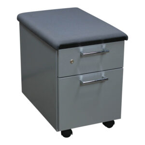 Steelcase Used Mobile Box File Pedestal w Cushion, Gray