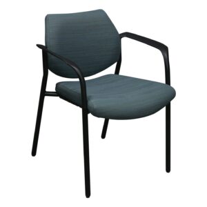 Arcadia Lingo Used Stack Chair, Blue Green Pattern