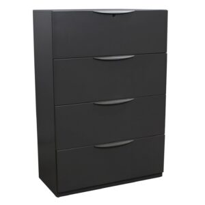 Haworth Used 4 Drawer 36 Inch Lateral File, Gray