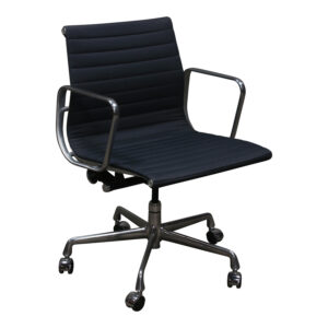 Herman Miller Eames Used Aluminum Group Management Chair, Black Fabric