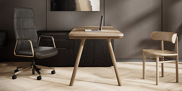 JSI wood office furniture — refined casegoods and seating crafted for executive offices and conference spaces.