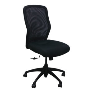 SitOnIt Leader Used High Mesh Back Armless Work Chair, Black
