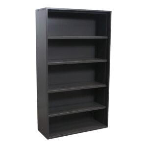 Steelcase 5 Shelf Used 36x63 In Bookcase, Dark Gray