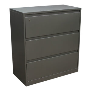 Steelcase Used 3 Drawer 36 Inch Lateral File, Gray