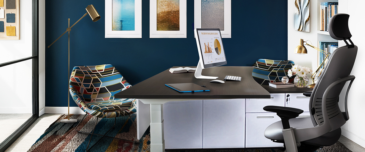 Sonoma Desk with Used Leap V2 Chair