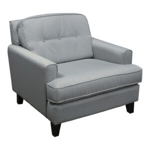 Art Upholstery Used Club Chair, Light Gray Pattern