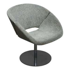 Davis Lipse Too Used Mid-Century Swivel Lounge Chair, Blue Multicolor