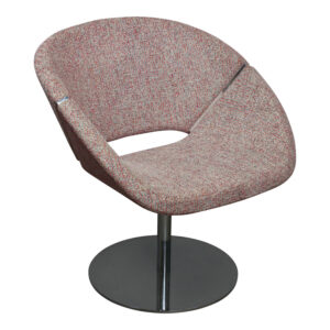 Davis Lipse Too Used Mid-Century Swivel Lounge Chair, Pink Multicolor