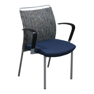 Franch Used Stack Chair, Blue Pattern