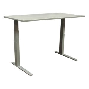 Herman Miller Used 24x48 In Electric Sit Stand Table Desk w Taupe Base, Laminate Top