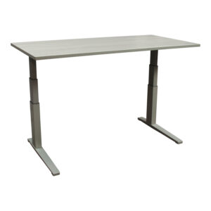 Herman Miller Used 24x48 In Electric Sit Stand Table Desk w Taupe Base, Laminate Top