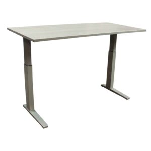 Herman Miller Used 24x48 In Electric Sit Stand Table Desk w Taupe Base, Laminate Top