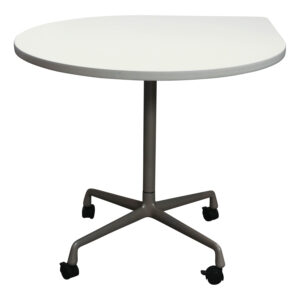 Herman Miller Used Canvas Teardrop Mobile Table, White and Taupe