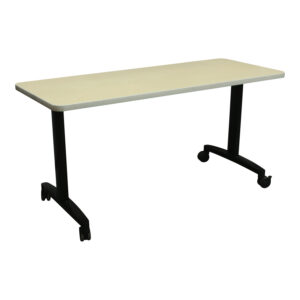 Hon Used 24x60 In Rectangular Laminate Mobile Table, Light Maple