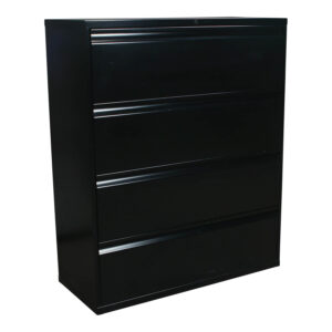 Knoll Calibre Used 42 Inch 4 Drawer Lateral File, Black