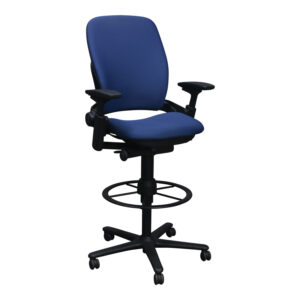 Steelcase Leap V2 Used Task Stool, Blue