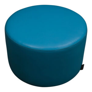 Steelcase Turnstone Used 24 In Ottoman, Blue Vinyl