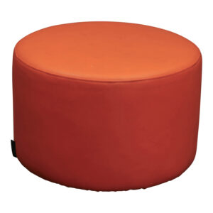 Steelcase Turnstone Used 24 In Ottoman, Orange Vinyl