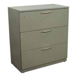 Steelcase Used 3 Drawer 30 Inch Lateral File, Mineral Metallic