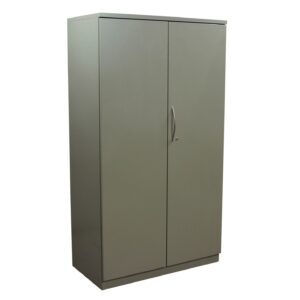 Steelcase Used Two Door Storage Cabinet 36x65 Inch, Mineral Metallic
