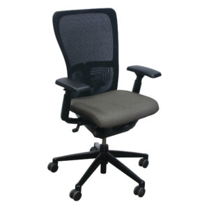 Haworth Zody Classic Used Black Mesh Back Task Chair, Tan Pattern