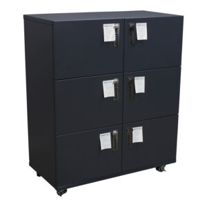 Heartwork Building Block Used 36W Lockers 3H, Dark Gray Metal