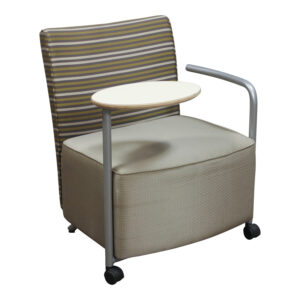 Herman Miller Celeste Used Mobile Reception Right Tablet Chair, Green and Taupe