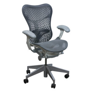 Herman Miller Mirra 2 Used Task Chair, Slate Gray and Studio White