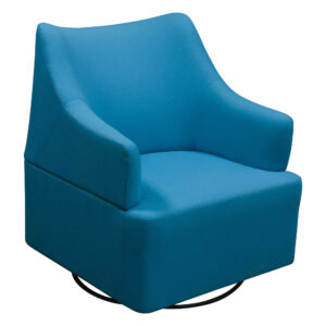 Herman Miller Plex Used Mobile Club Chair w Swivel Base, Blue